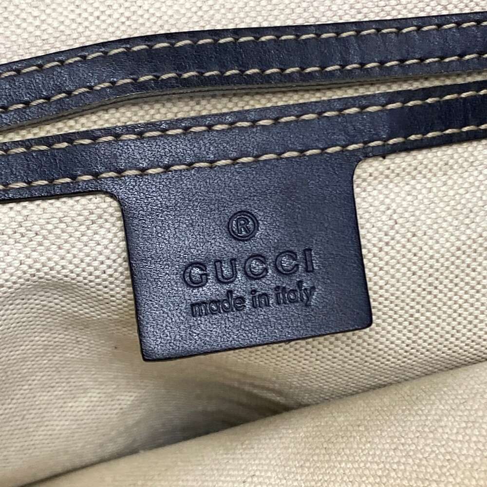 Gucci GG Plus/GG Supreme Shoulder Bag 201446 Dark Navy Beige PVC Leather - Picture 8 of 15
